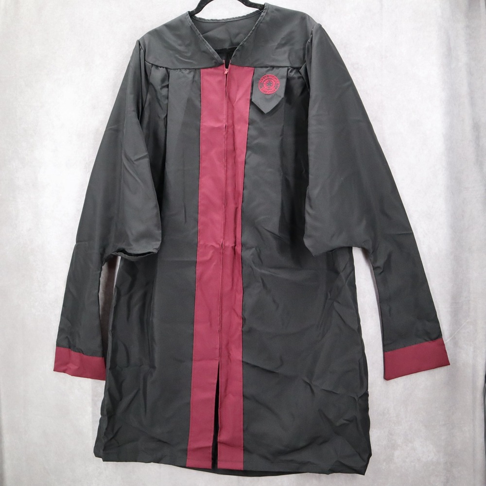Texas Woman's University Black Masters Degree Graduation Full Zip Gown Plus‎ 1XL